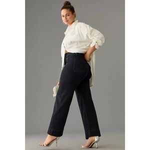 Maeve | The Colette High-Rise Crop Wide-Leg Jeans in Black ~ US 27